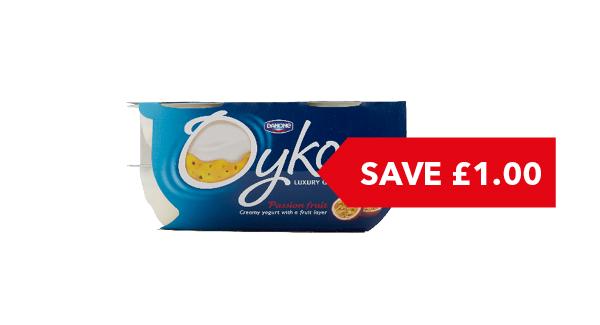 SAVE £1.00 | Danon Oykos 4x110g