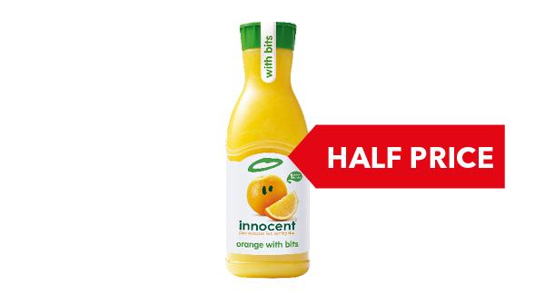 HALF PRICE | Innocent Juice 900ml
