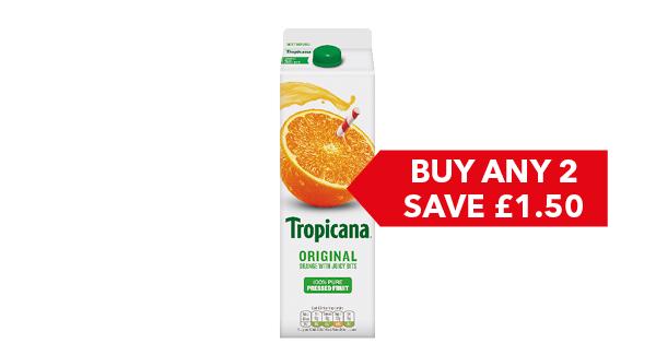 BUY ANY 2 SAVE £1.50 | Tropicana 850ml/950ml