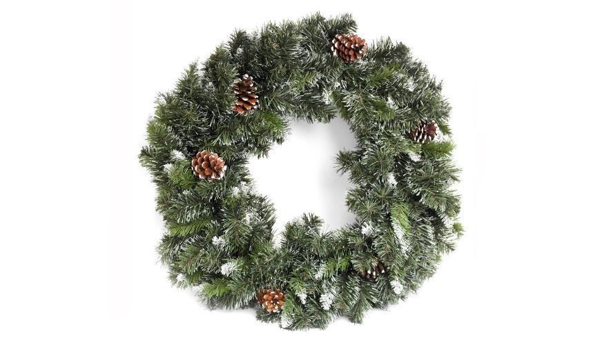 60cm snow king fir wreath CF04692