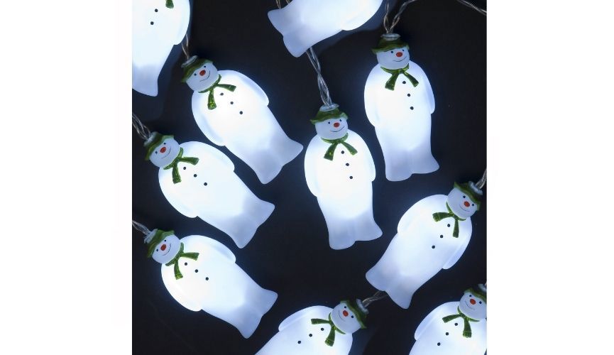 Blow mould 10 snowmen LED battery operated CL05893 (Grand Marché St Helier)