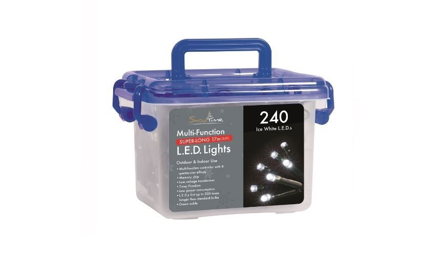 240 White LED mul-functional lights with timer CL09698