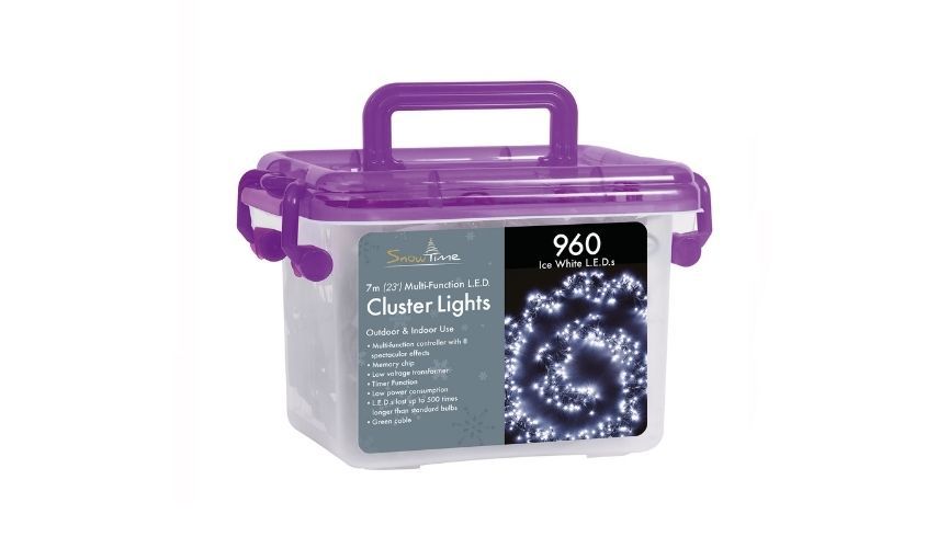 480 6m Ice white LED cluster with timer & memory CL09718
