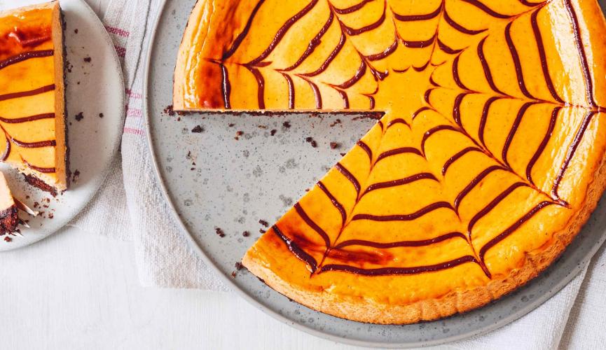 Pumpkin & dark chocolate cheesecake