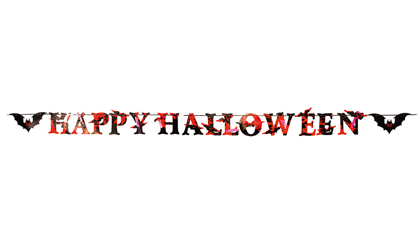 Module - Happy Halloween Banner with Bats (2.5m)