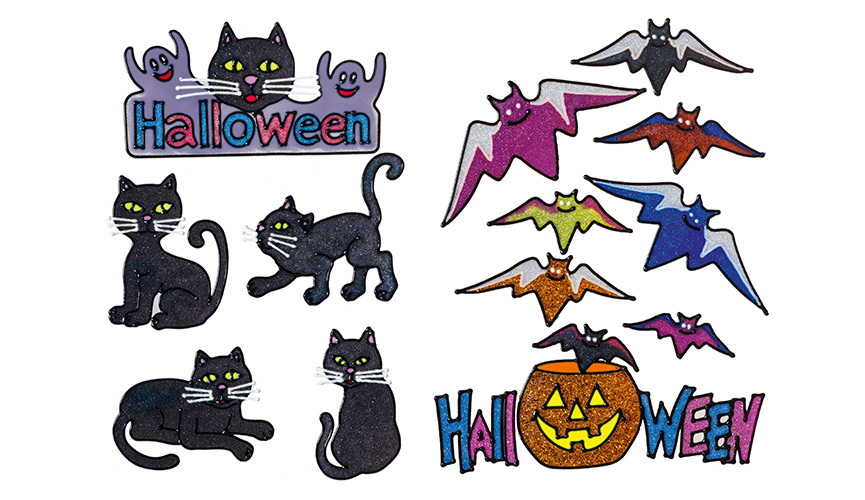 Module - Bat and Cats Window Sticker (38cm) (Assorted)