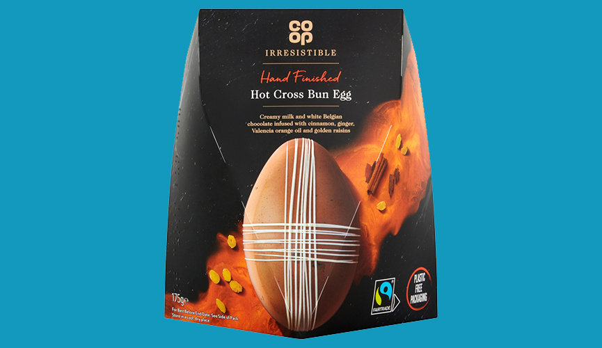 Co-op Irresistible Fairtrade Hand Finished Hot Cross Bun Egg