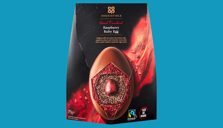 Co-op Irresistible Fairtrade Hand Finished Raspberry Ruby Egg