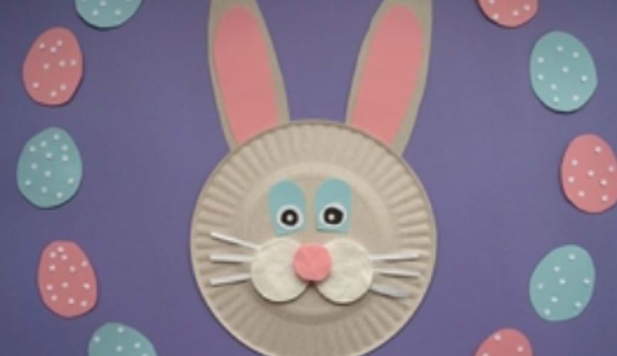 Paper plate Bunny decoration
