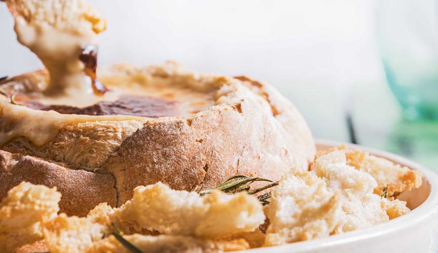 Beer cheese dipping bowl
