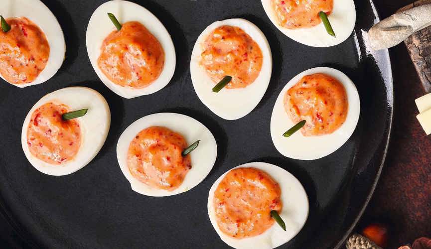 Pumpkin Devilled eggs