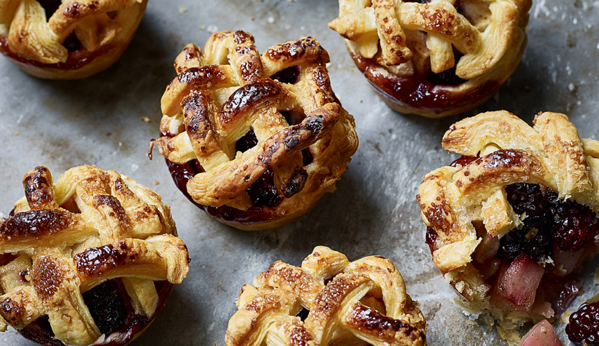Vegan Pear & Blackberry pot pies