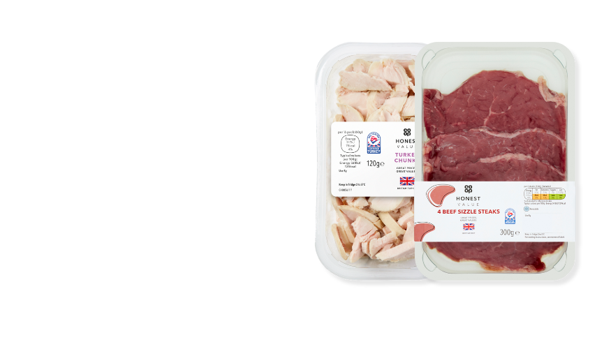 All our Honest Value beef and turkey are Red Tractor certified